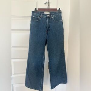 Everlane The Way High Sailor Jean (Dark Blue)